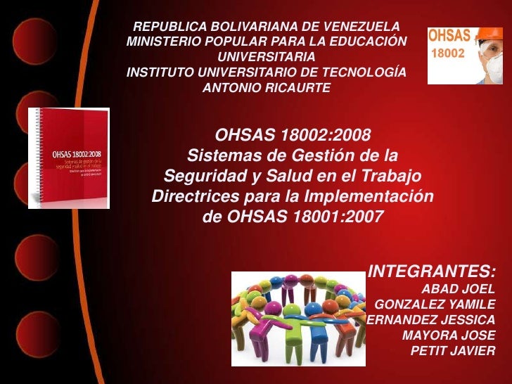 norma ohsas 18002